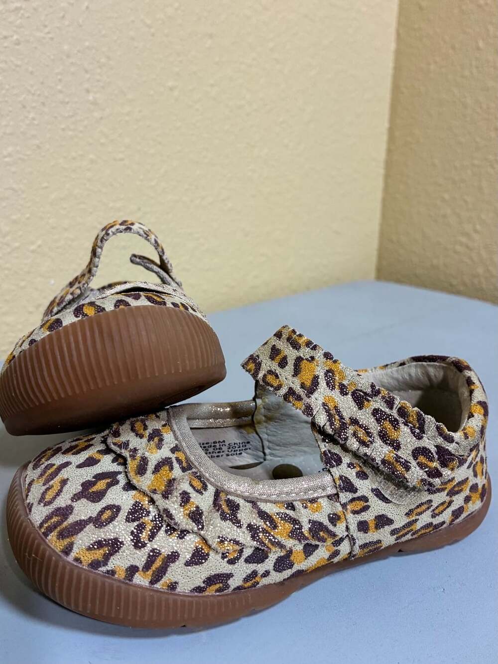 Livie & Luca Leopard Mary Jane Toddler Shoes Size 6